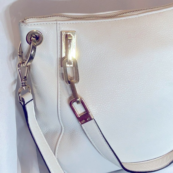 Michael Kors Large White Bags with Gold Accents.  Gently Used. 12.5”L x 9”H - Picture 7 of 15
